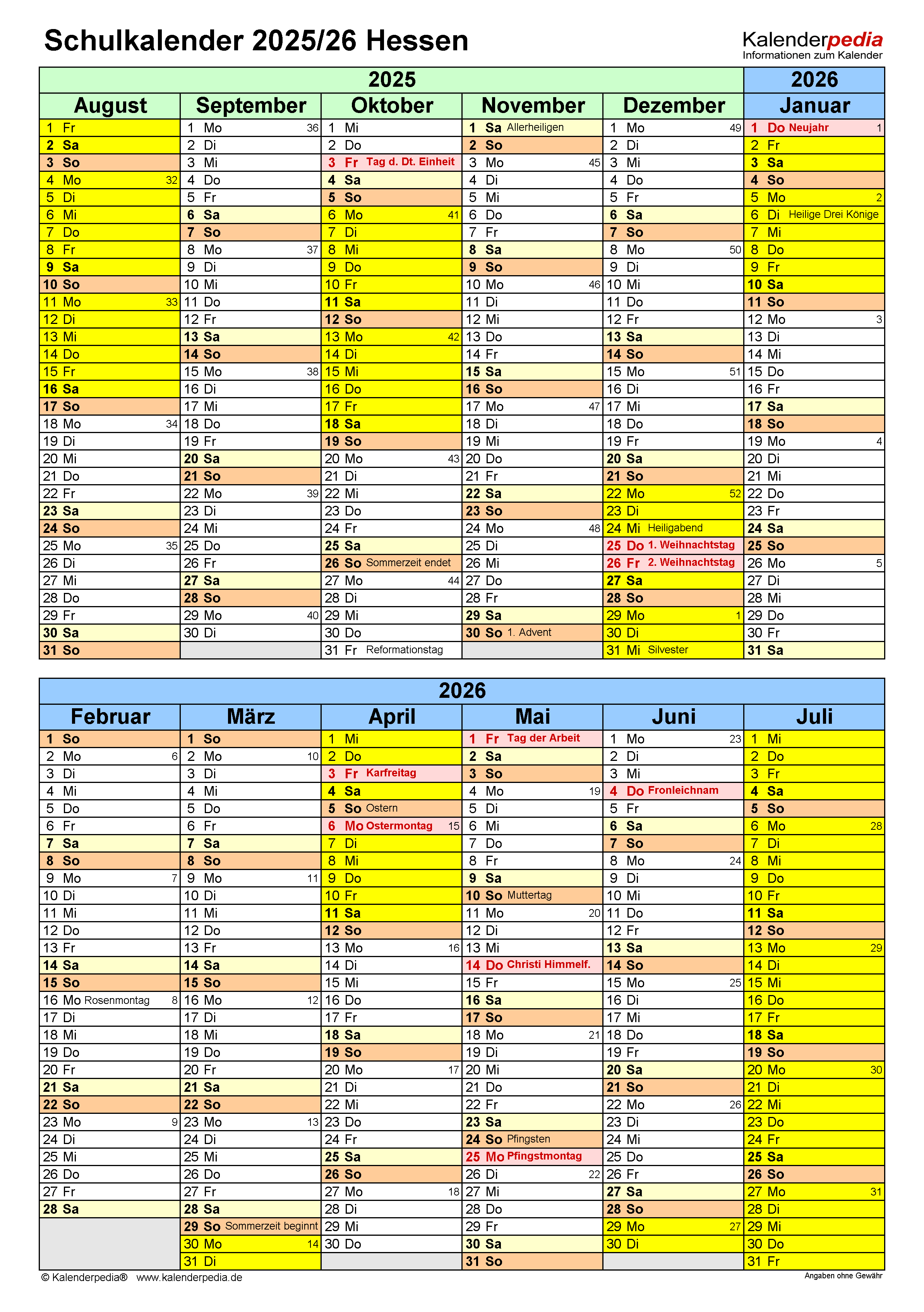 Skoleferier I Hessen: En Oversigt Over 2025 Og 2026 - Kalender Maret 2025